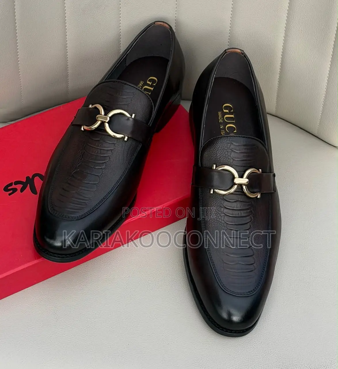 Gucci Men's Leather Horsebit Loafers