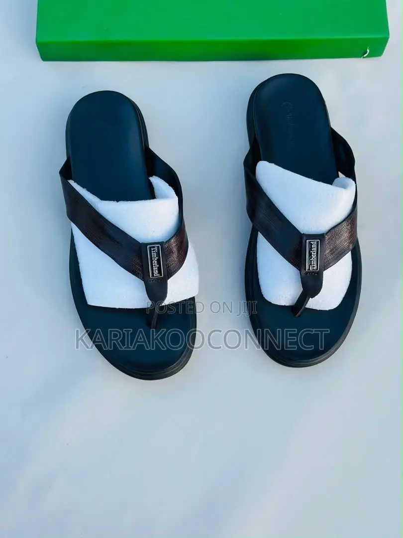Timberland & Fendi Men's Leather Thong Sandals