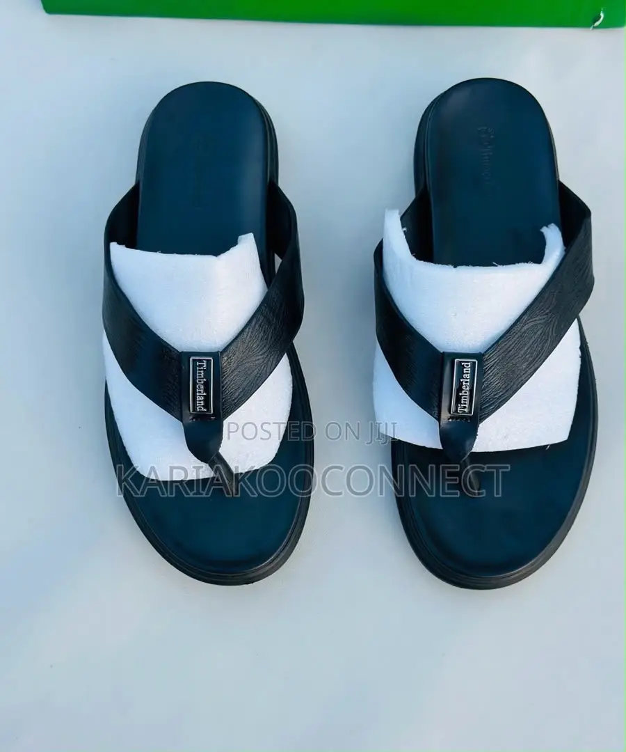 Timberland & Fendi Men's Leather Thong Sandals