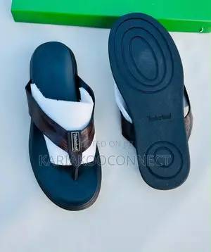 Timberland & Fendi Men's Leather Thong Sandals