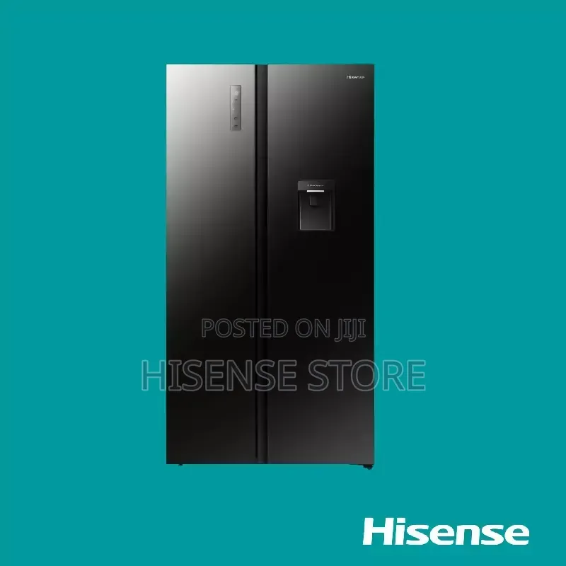 Hisense 529L Side by Side Fridge + Water Dispenser | No Frost | INOX