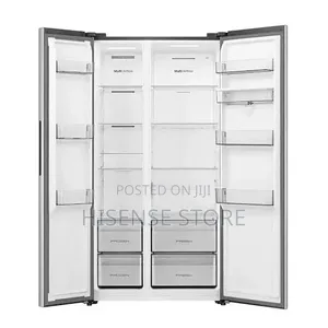 Hisense 529L Side by Side Fridge + Water Dispenser | No Frost | INOX