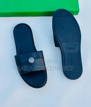 Timberland & Fendi Men's Leather Slide Sandals