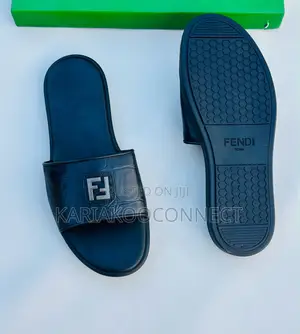 Timberland & Fendi Men's Leather Slide Sandals