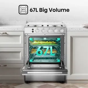 Hisense 4-Burner Free Standing Gas Cooker, Model Hfg60121x