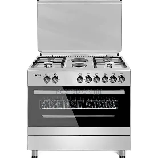 Hisense 90 X 60cm Cooker - 4 Gas Burners & 2 Electric Stove