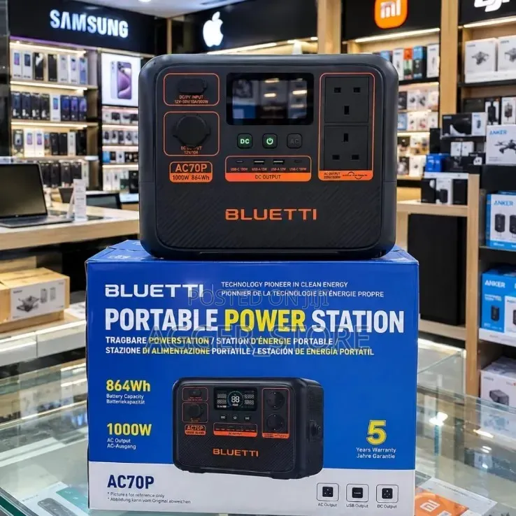 Bluetti AC70P 864Wh,1000W Portable Power Station