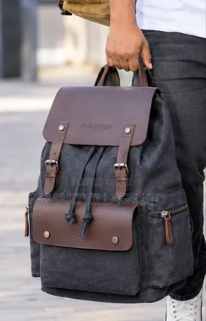 Fur Jaden Vintage Canvas & Leather Backpack