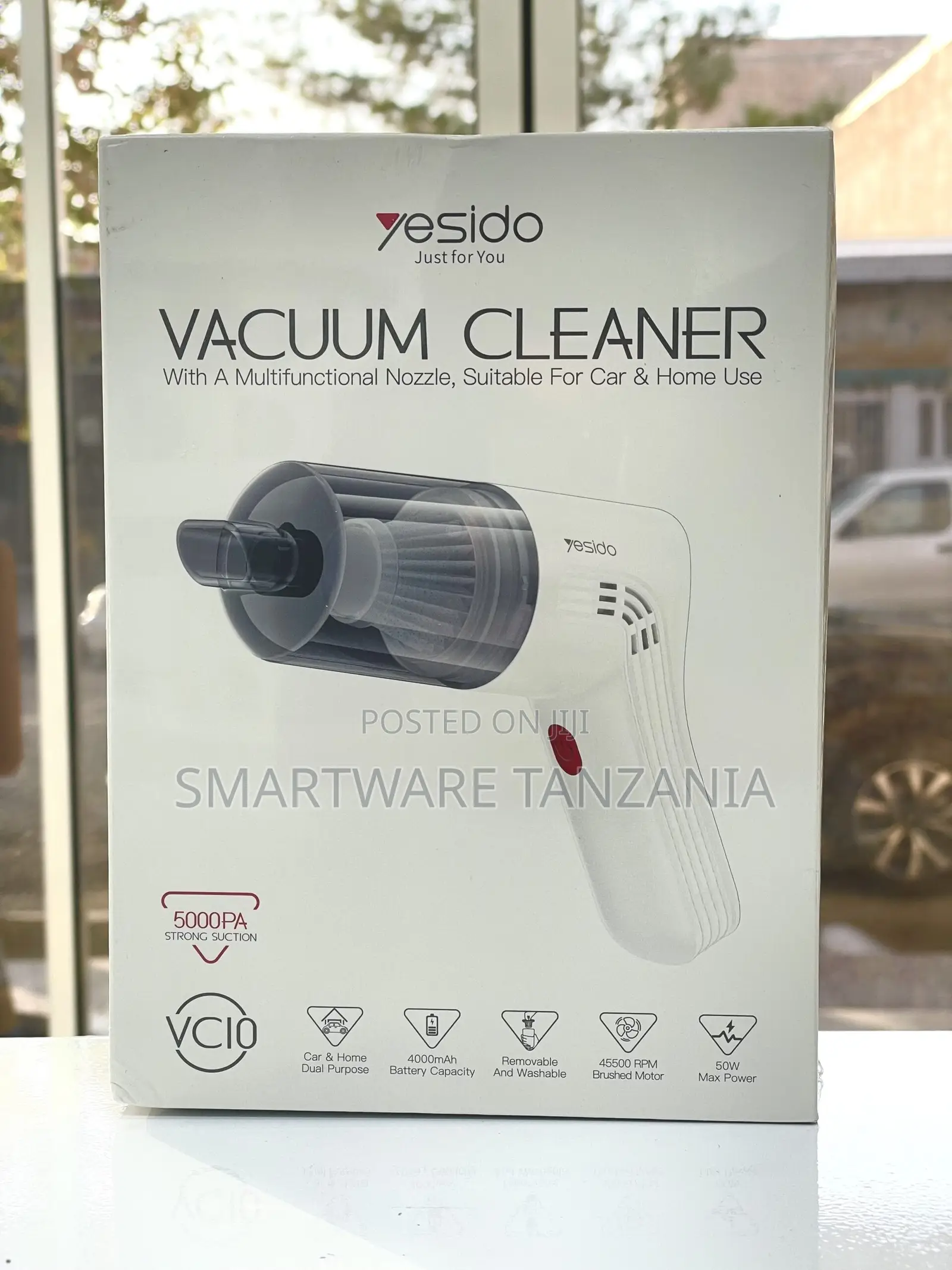 Yesido Cordless Vacuum Cleaner With 5000PA Suction, 4000mAh Battery