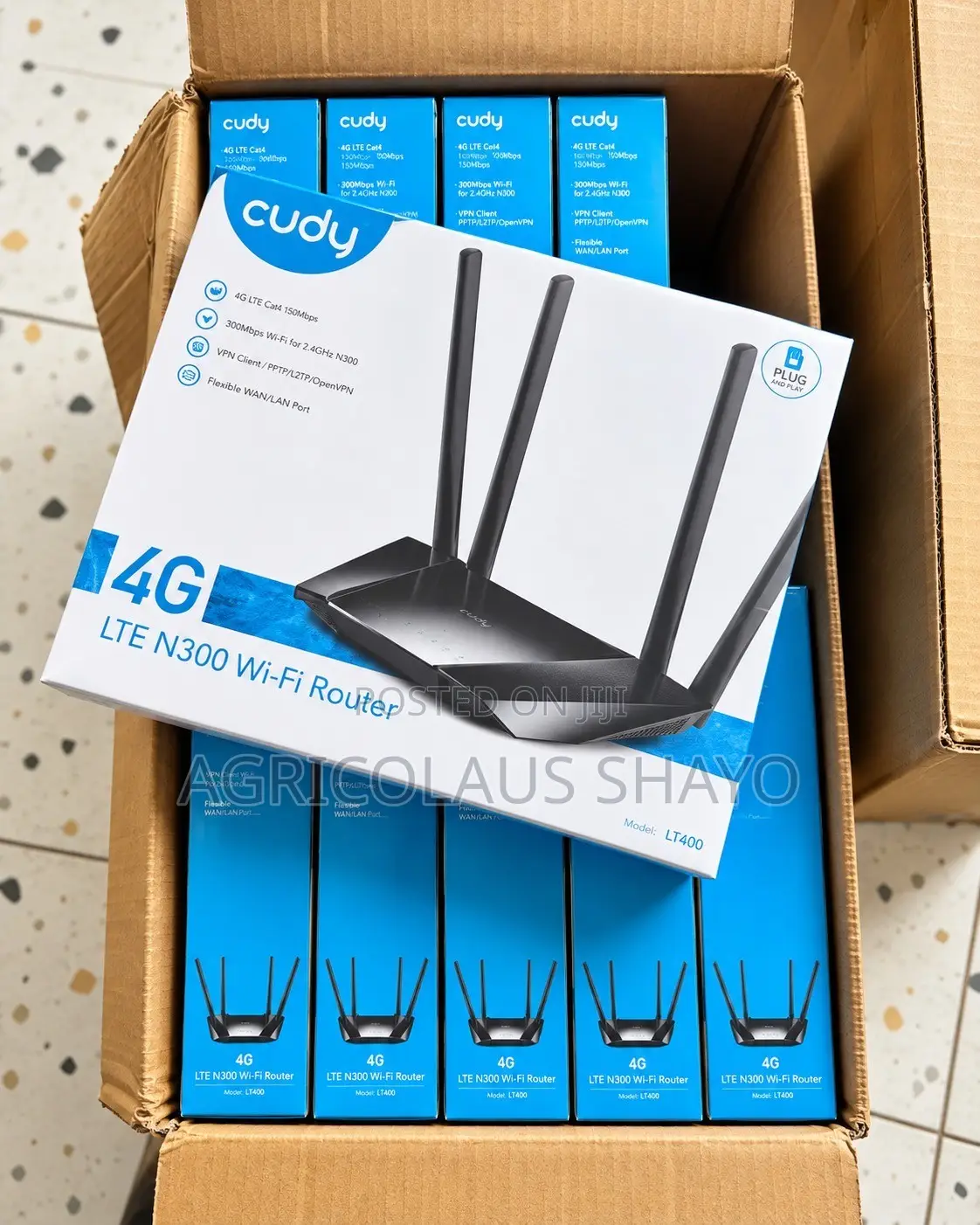 Cudy 4G LTE N300 Wi-Fi Router (LT400) – High Speed SIM Card Wireless