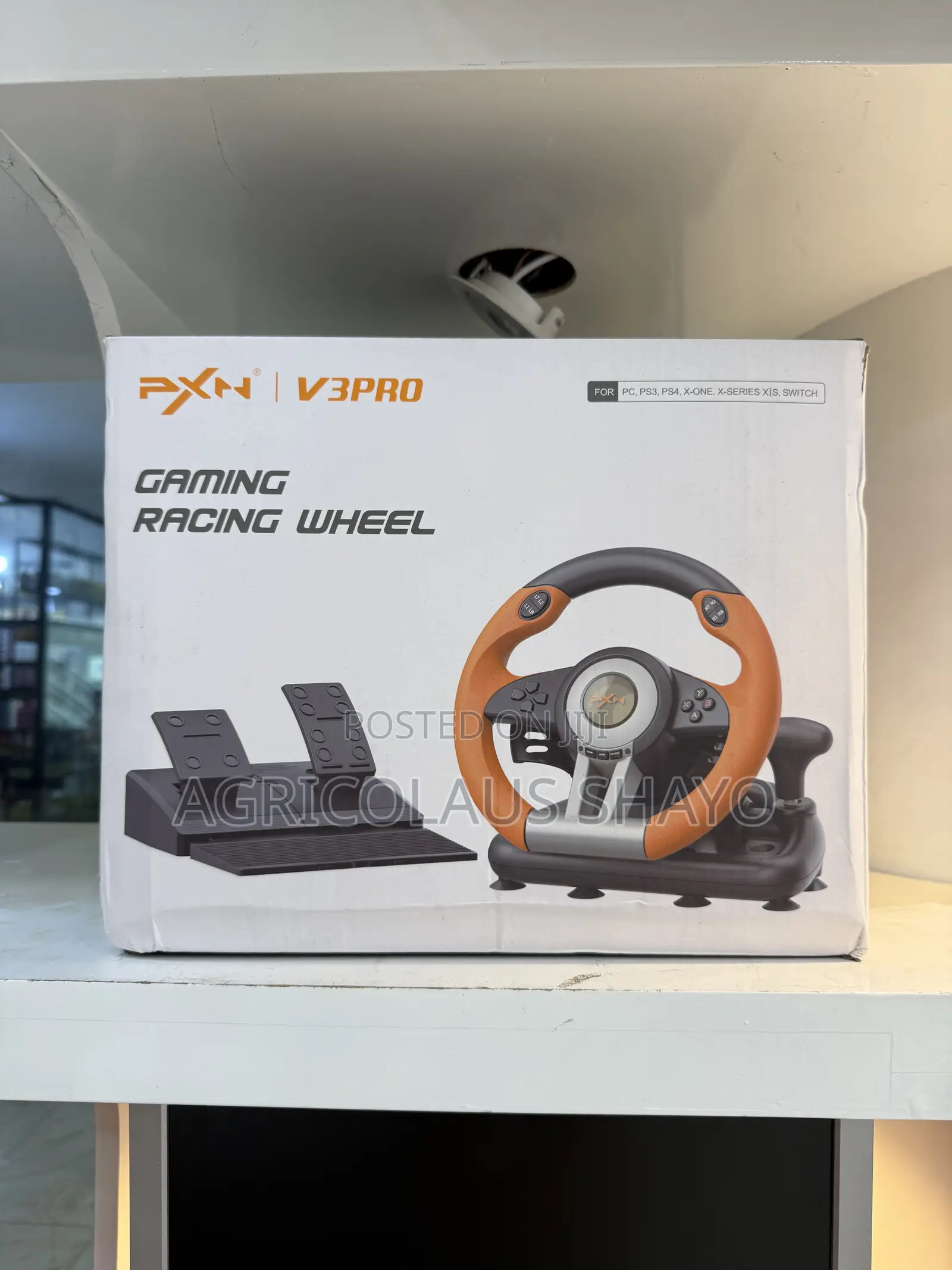 PXN V3Pro Gaming Racing Wheel & Pedals – Compatible With PC, PS3, PS4,