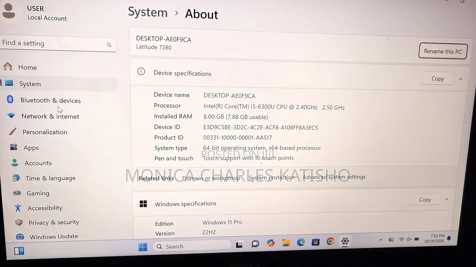 Laptop Dell Latitude 7280 8GB Intel Core i5 SSD 256GB