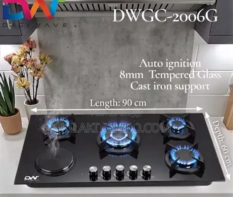 5 Plate Cooker 4 Gas, 1 Electric Digiwave
