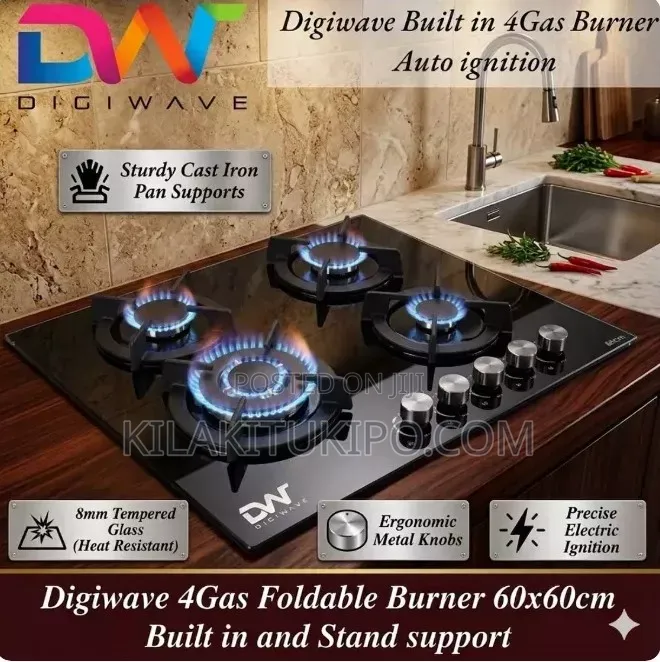 4 Gas Burner Digiwave Full Gas Cooker