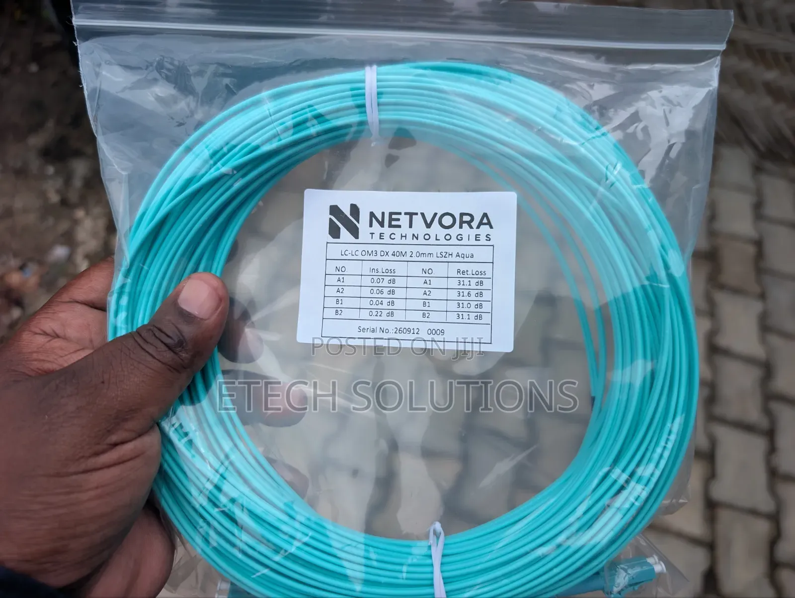 Lc-Lc Om3 Dx 40m, 2.0mm LSZH Aqua