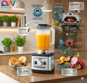 Digiwave/ Dw Commercial Blender 6l Kubwa Ya Biashara