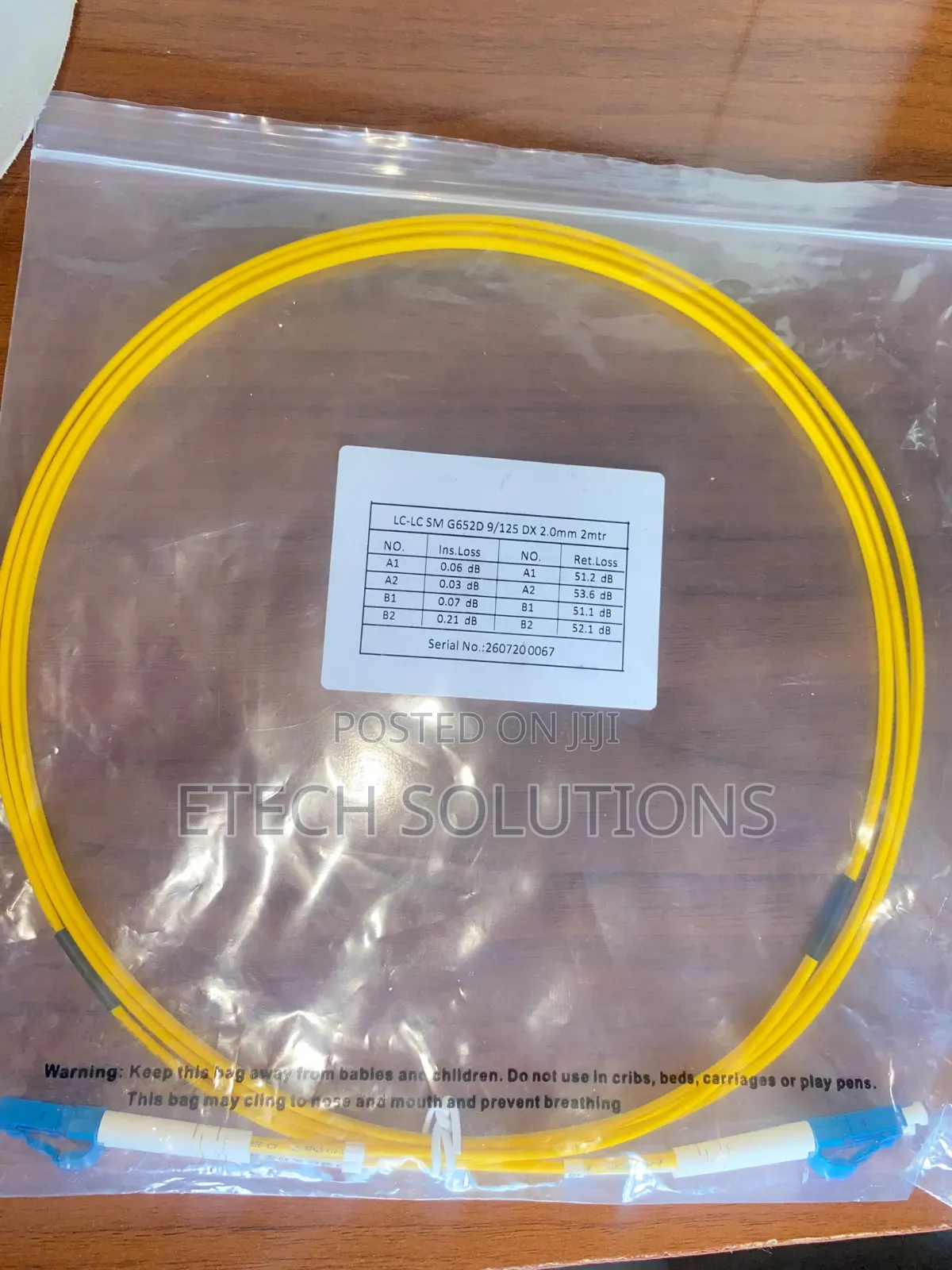 Lc-Lc Sm G652d 9/125 Dx 2.0mm 2m