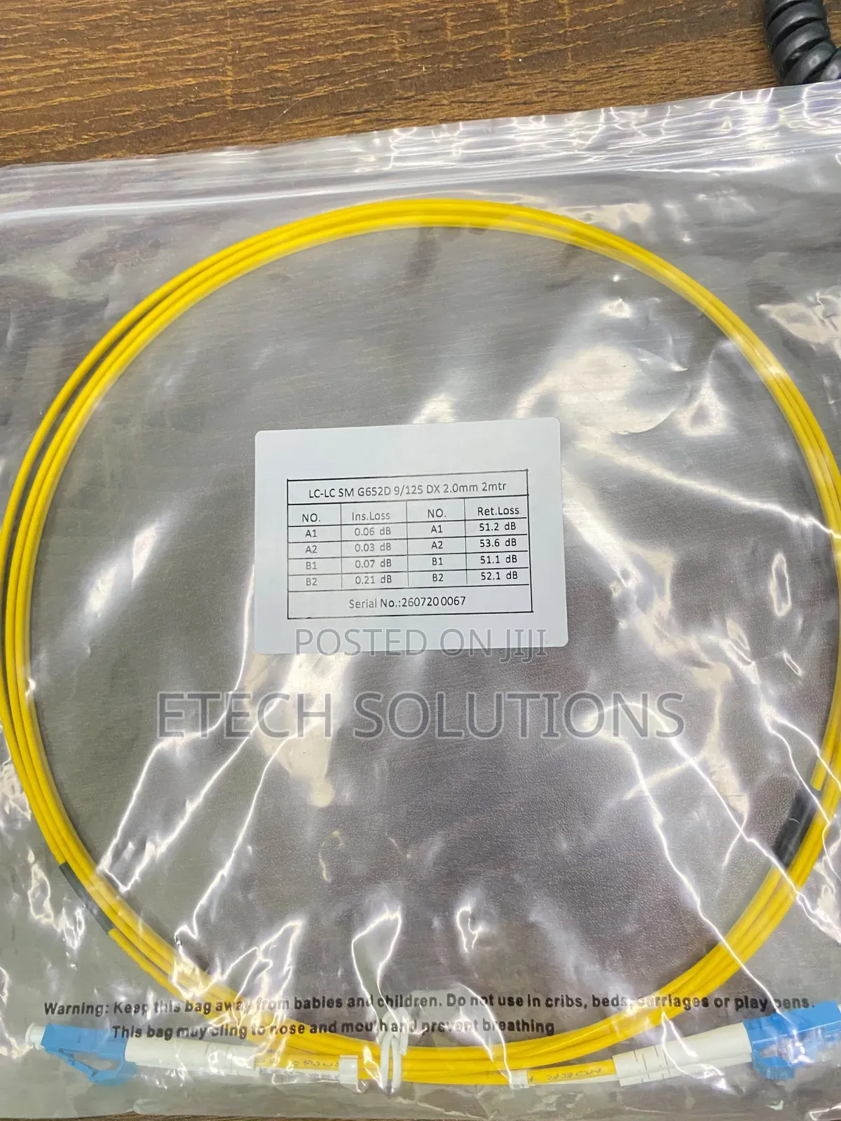 Lc-Lc Sm G652d 9/125 Dx 2.0mm 2m