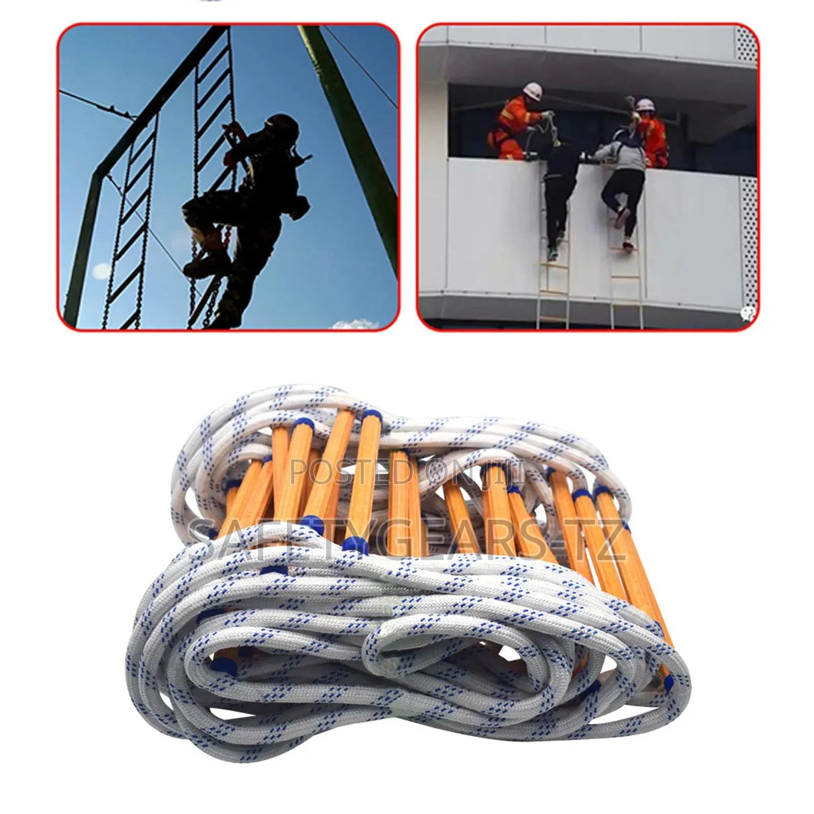 Safety Rescue Rope Ladders 22steps 10m