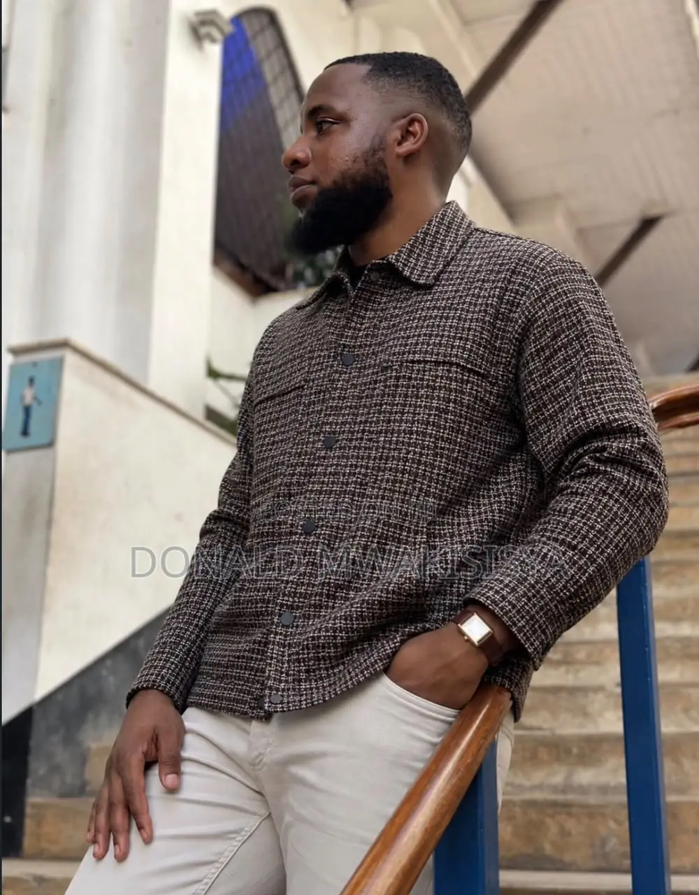 Tweed Shacket Jacket - Luxury Checked Jacket