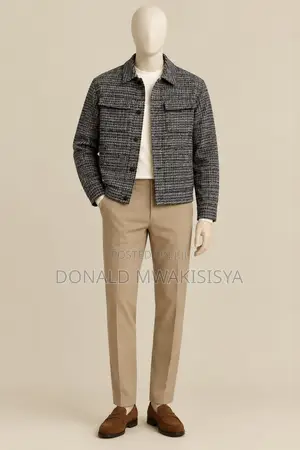 Tweed Shacket Jacket - Luxury Checked Jacket