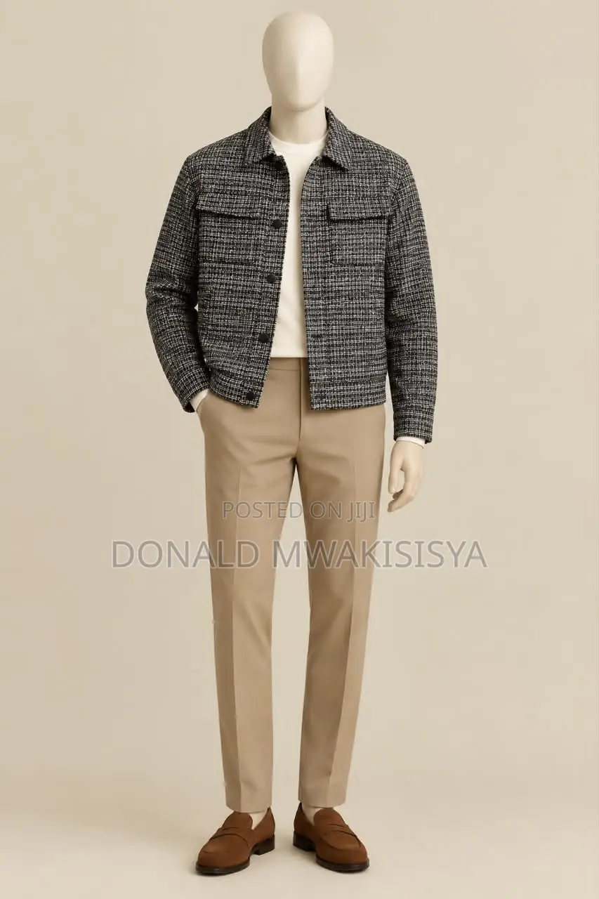 Tweed Shacket Jacket - Luxury Checked Jacket