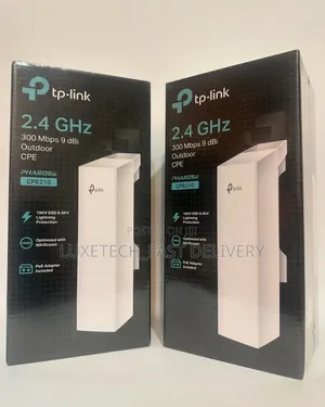 TP-Link CPE210 2.4GHz 300Mbps Outdoor CPE – Long Range Wireless Bridge