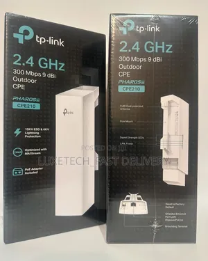 TP-Link CPE210 2.4GHz 300Mbps Outdoor CPE – Long Range Wireless Bridge
