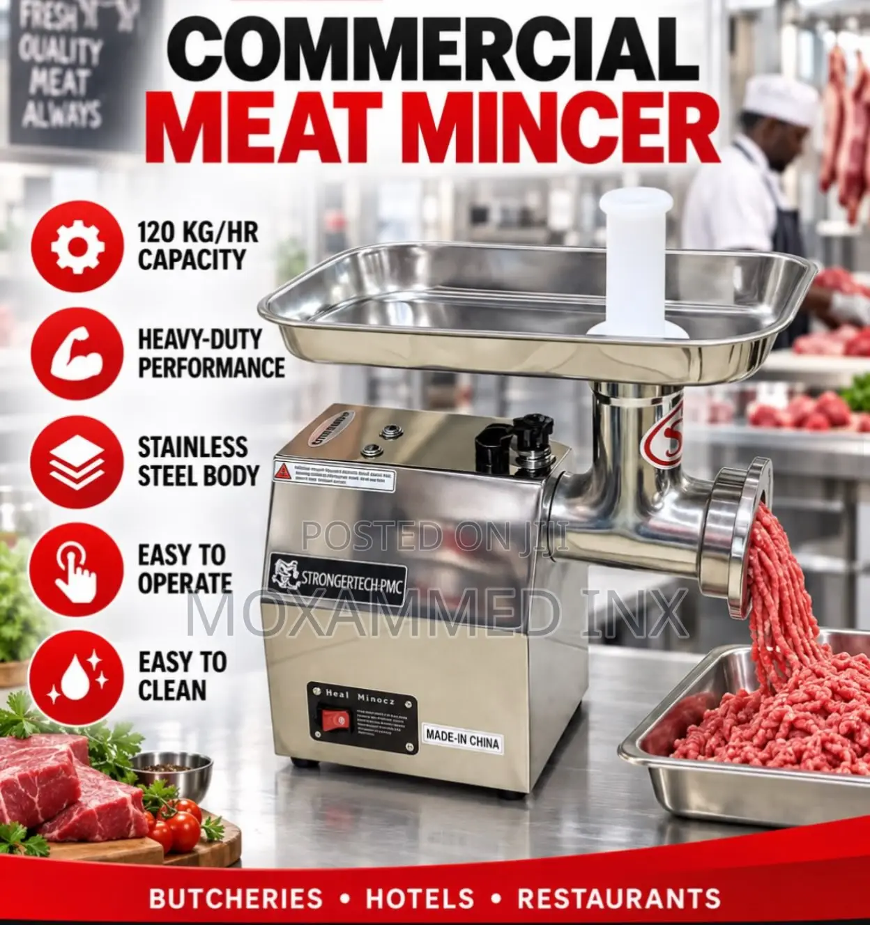 Strongertech-PMC Commercial Meat Mincer