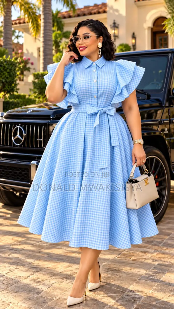 Luxury Skater Dress - Checked - Old Money Style