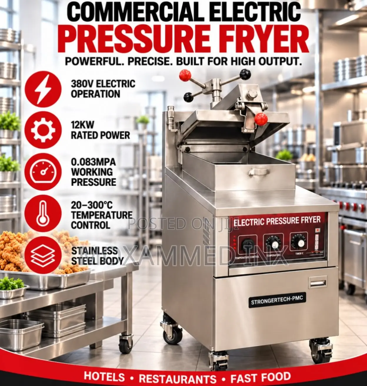 Commercial Electric Pressure FryerKey Specifications & Features• Oper