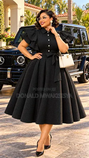 Luxury Skater Dress - Checked - Old Money Style