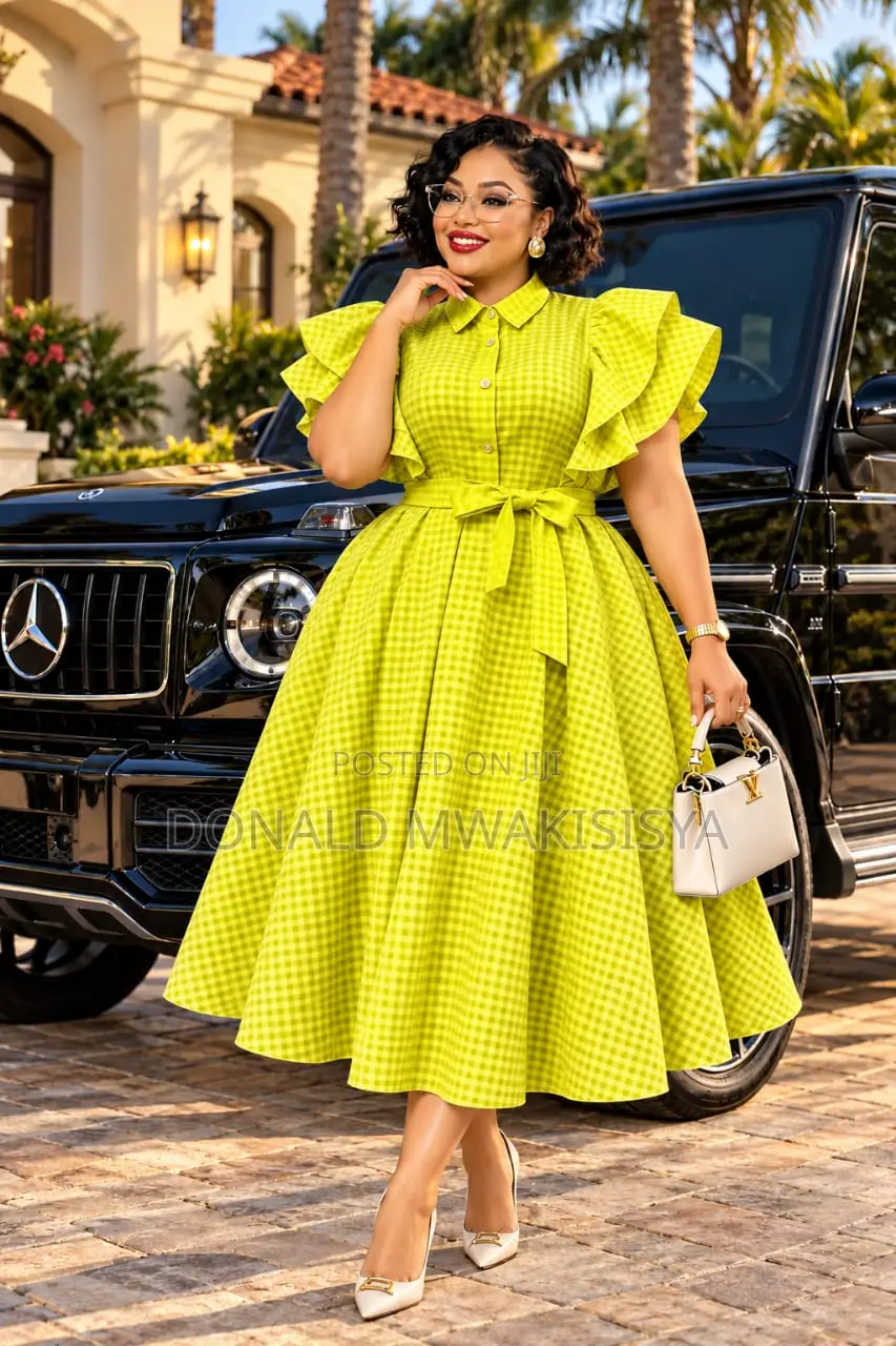 Luxury Skater Dress - Checked - Old Money Style