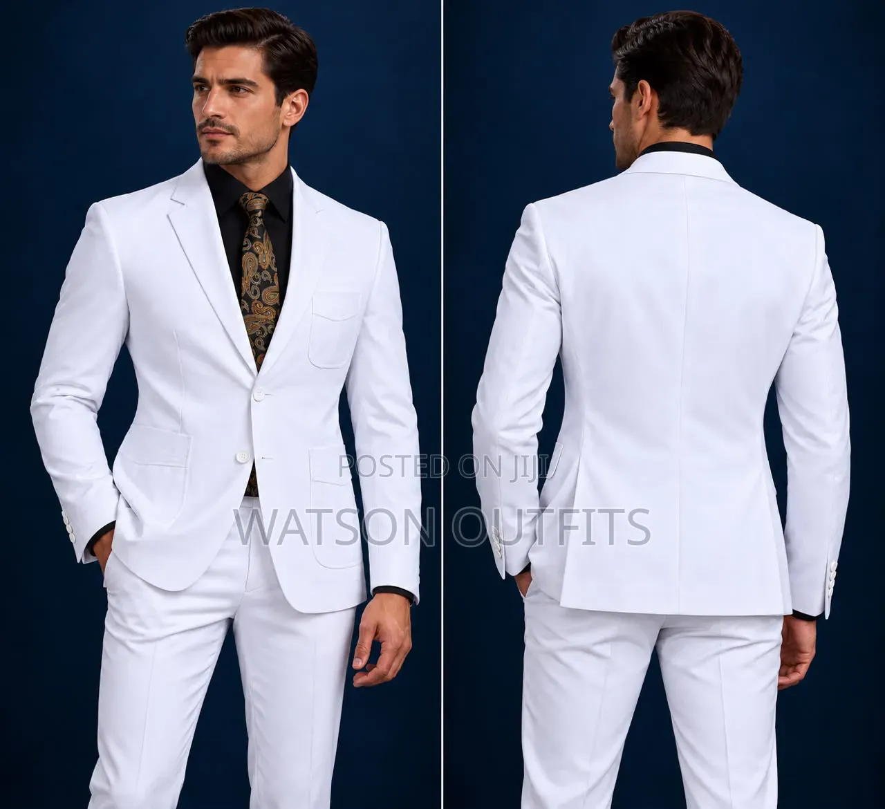 Men's Premium Two-Piece Suits in Double Buttons Coat