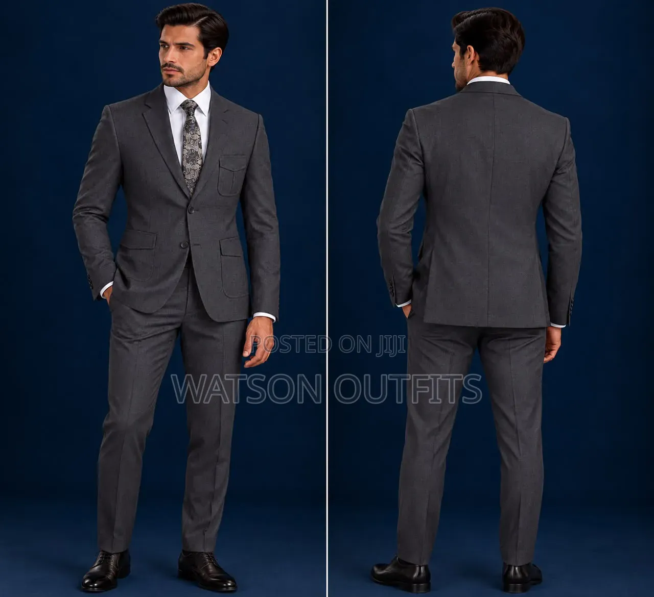 Men's Premium Two-Piece Suits in Double Buttons Coat