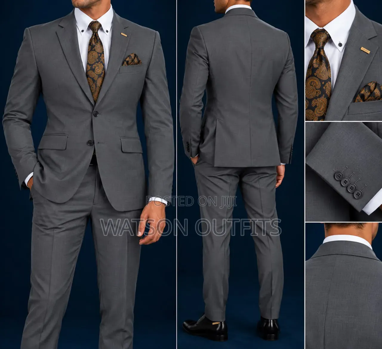 Men's Premium Two-Piece Suits in Double Buttons Coat