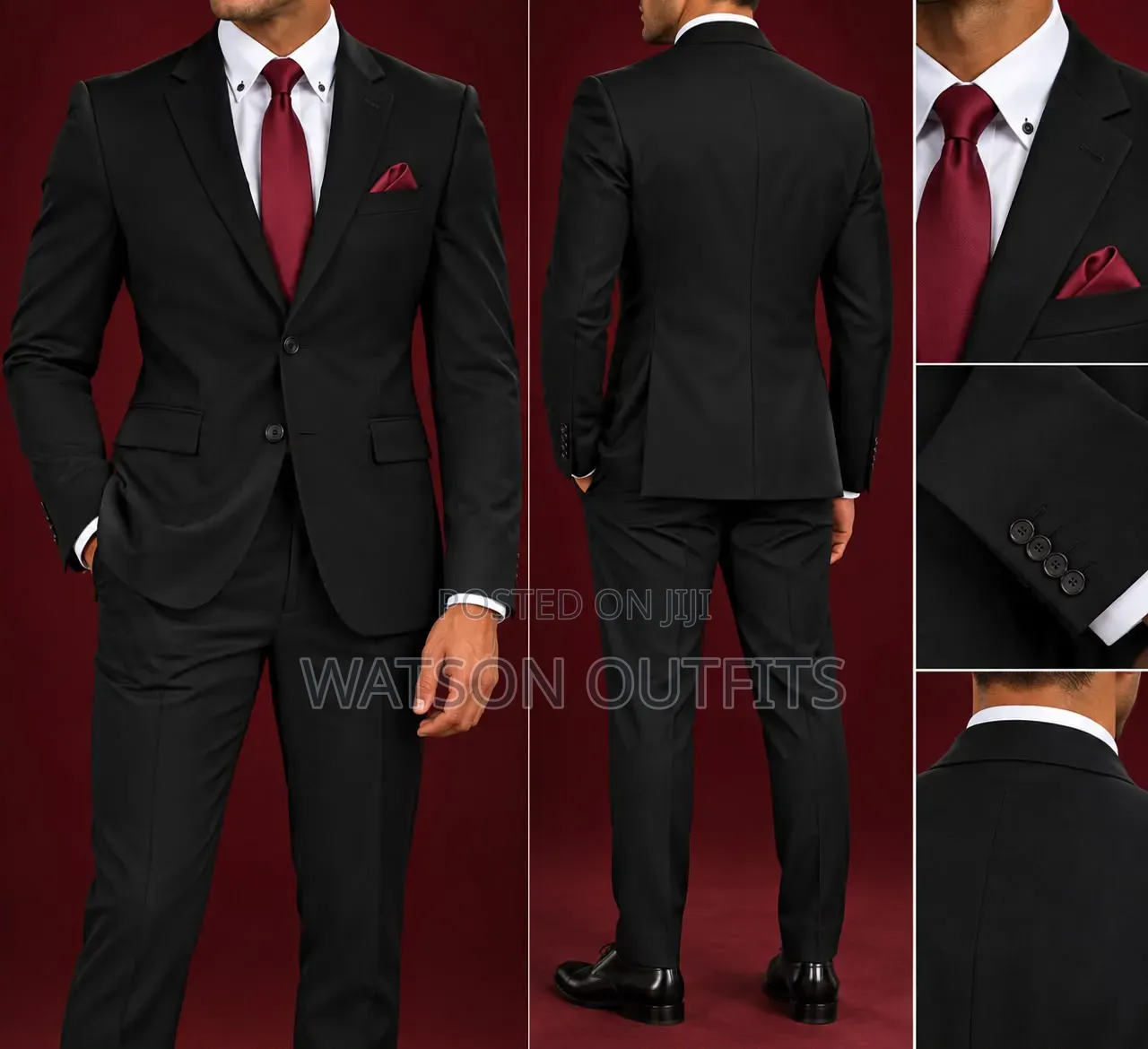 Men's Premium Two-Piece Suits in Double Buttons Coat