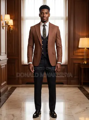 Brown & Black 3-Piece Suit - Luxury Combo