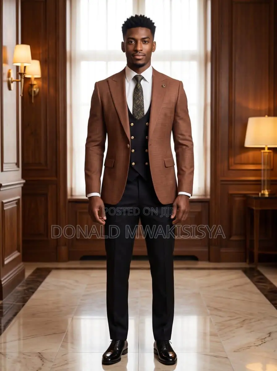 Brown & Black 3-Piece Suit - Luxury Combo
