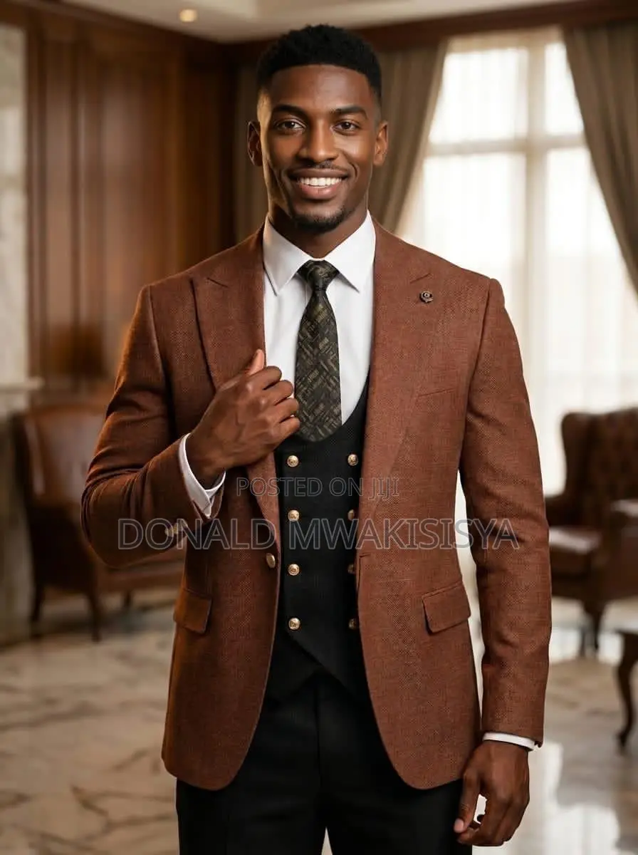 Brown & Black 3-Piece Suit - Luxury Combo