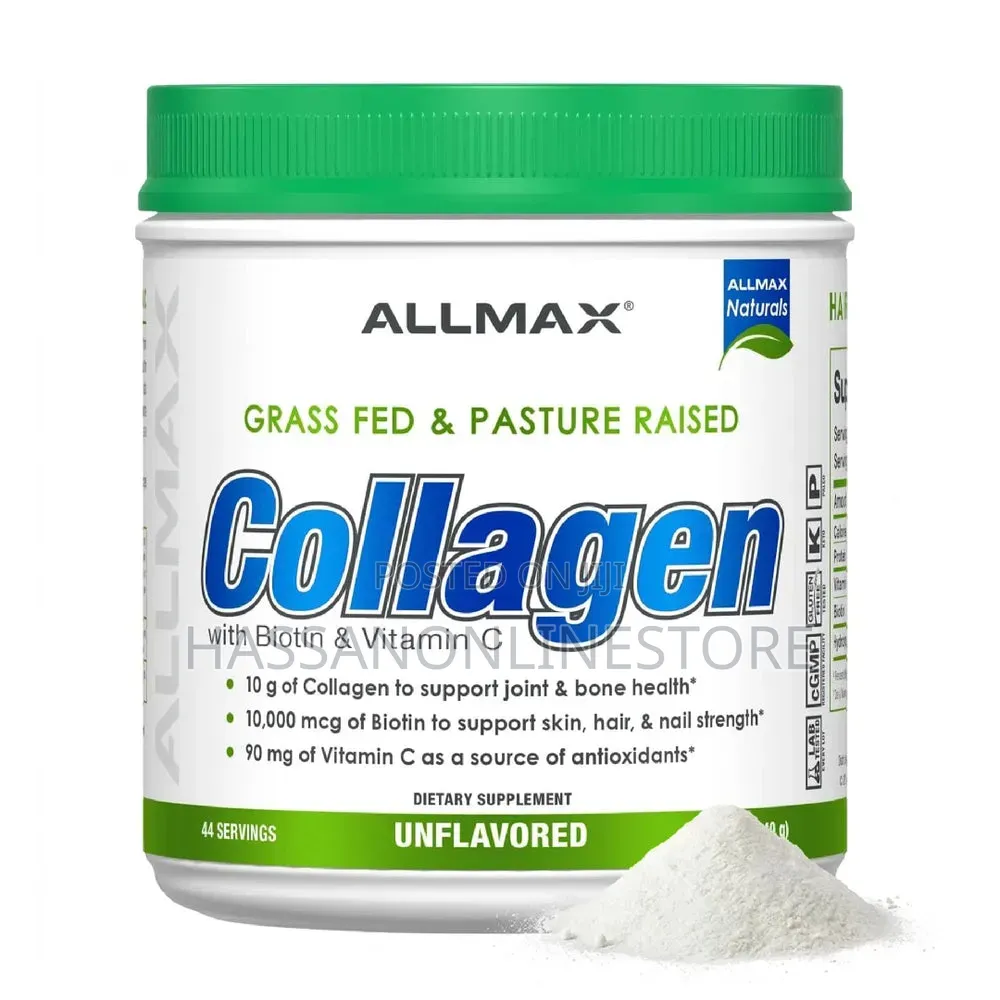 Allmax Collagen Peptides Powder + Vitamins 440g - Unflavored