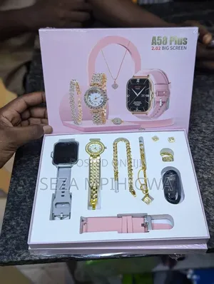 A58 Plus Smartwatch Luxury Gift Set for Ladies (Full Combo Package)