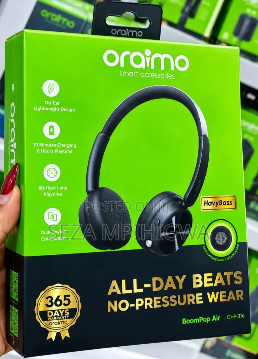 Original Oraimo BoomPop Air (OHP-316) Wireless Headphones - Brand New
