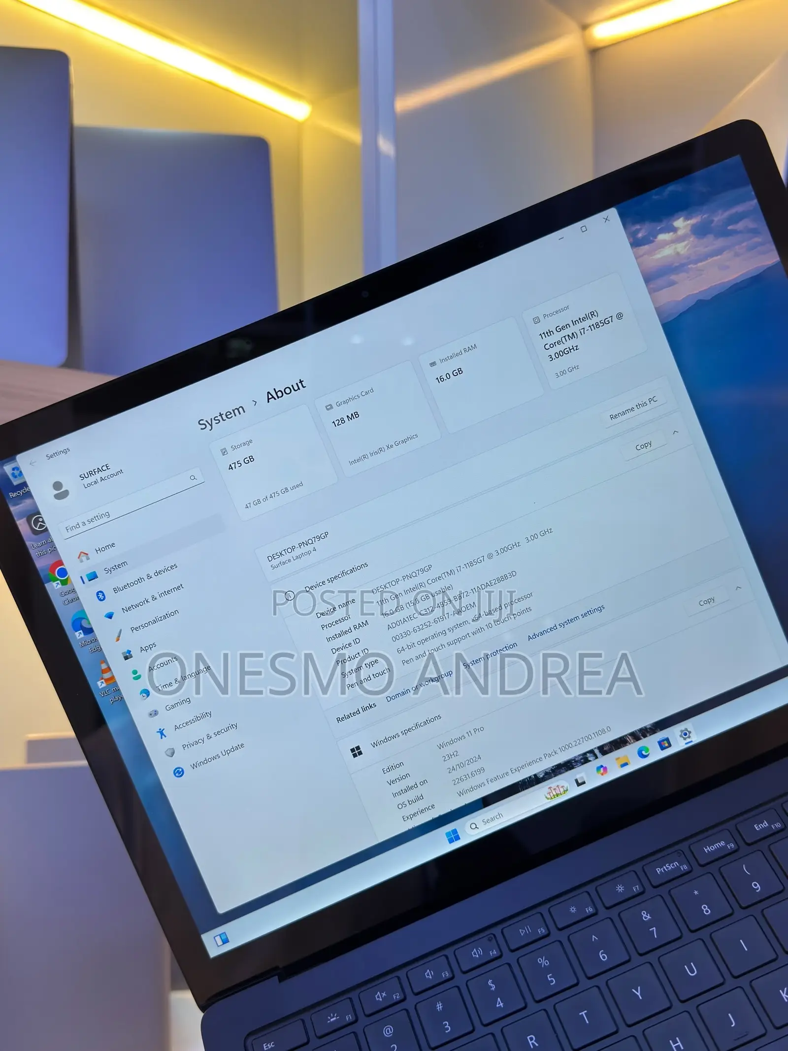 Laptop Microsoft Surface Laptop 4 16GB Intel Core i7 SSD 512GB