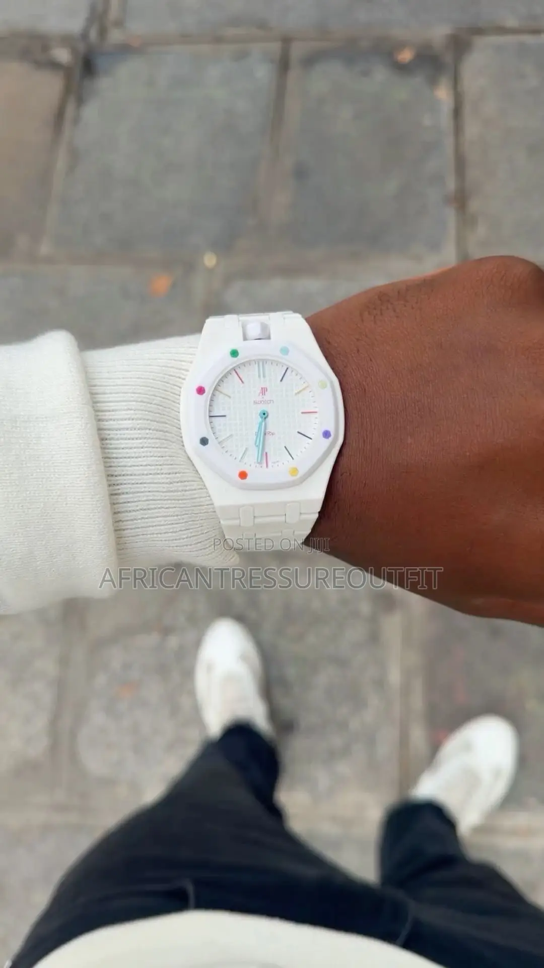 Swatch Ap Modern Octagonal Sport Rubber Strap Watch | Buy Now