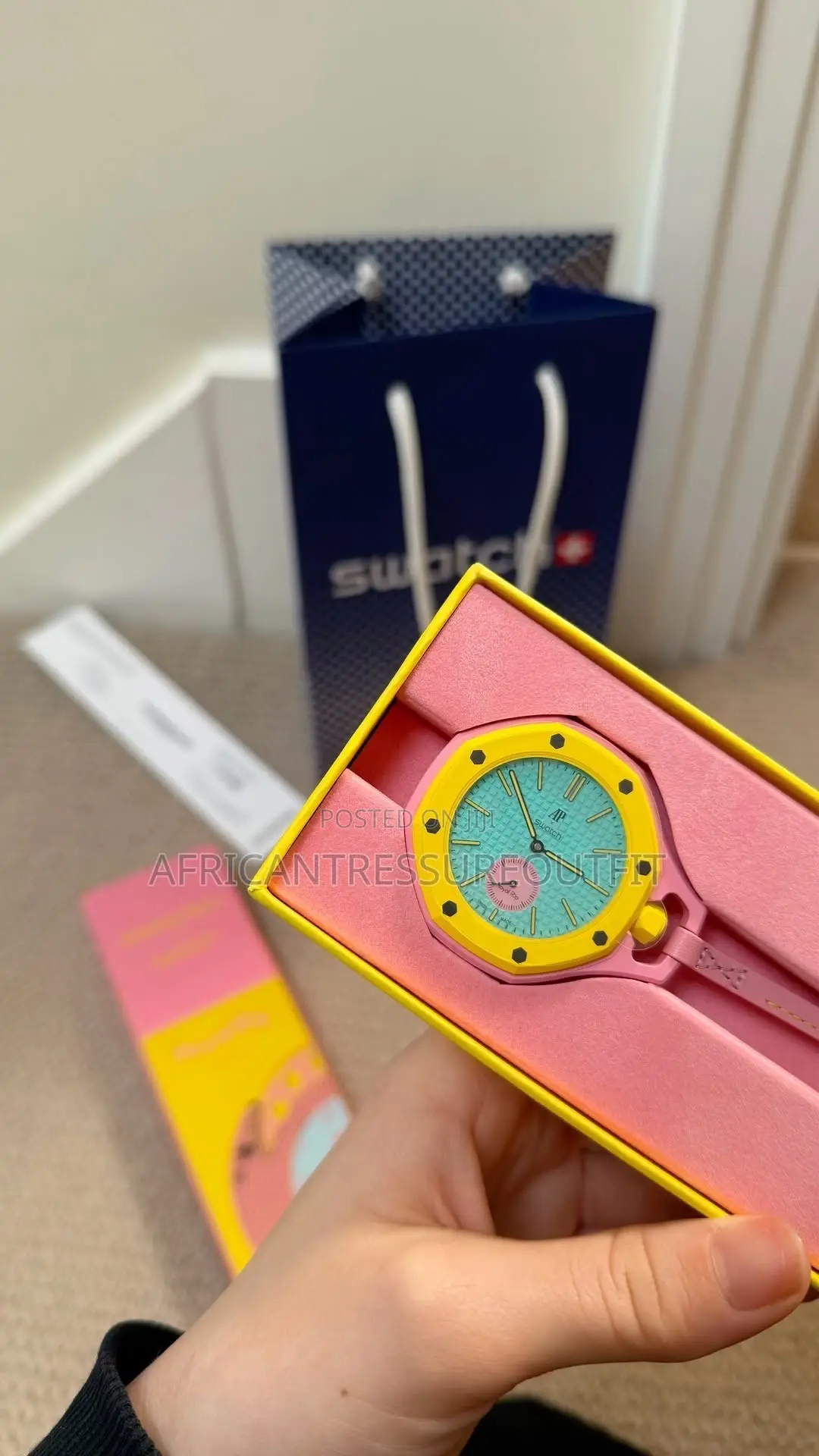 Swatch Ap Modern Octagonal Sport Rubber Strap Watch | Buy Now