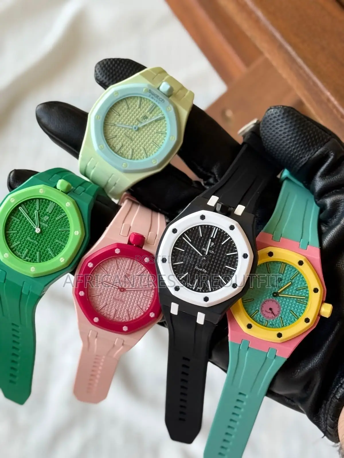 Swatch Ap Modern Octagonal Sport Rubber Strap Watch | Buy Now