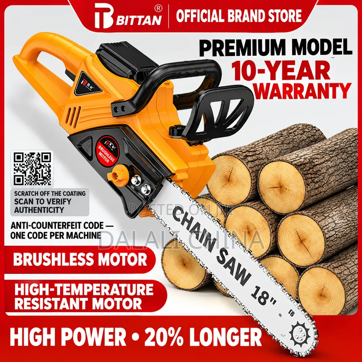 High Power Lithium Battery Chainsaw