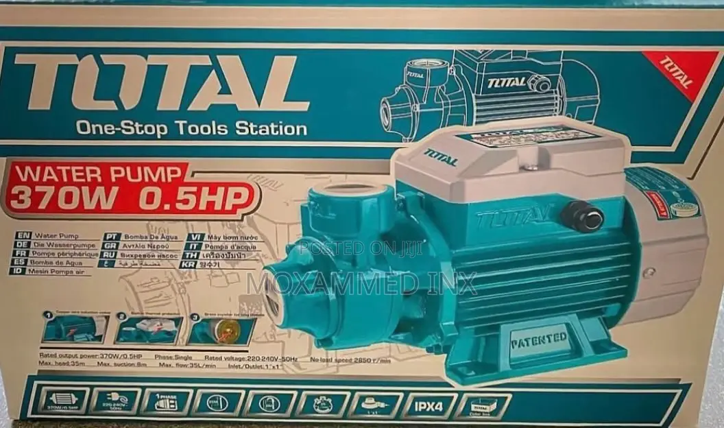 Total Peripheral Water Pump (Model TWP13706), Rated at 370W (0.5 HP)