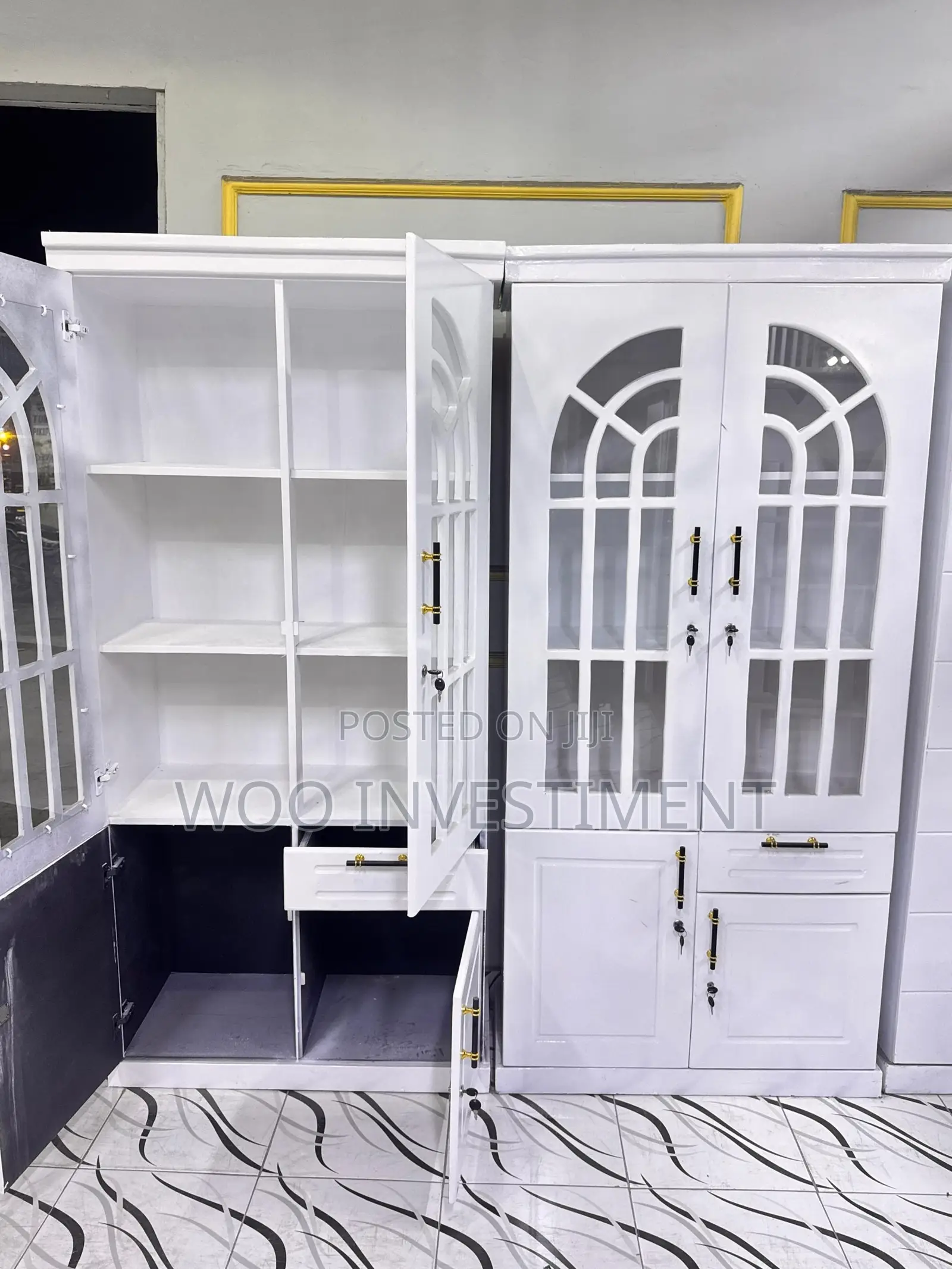 Kabati Za Sahani Kisasa — White Gloss!